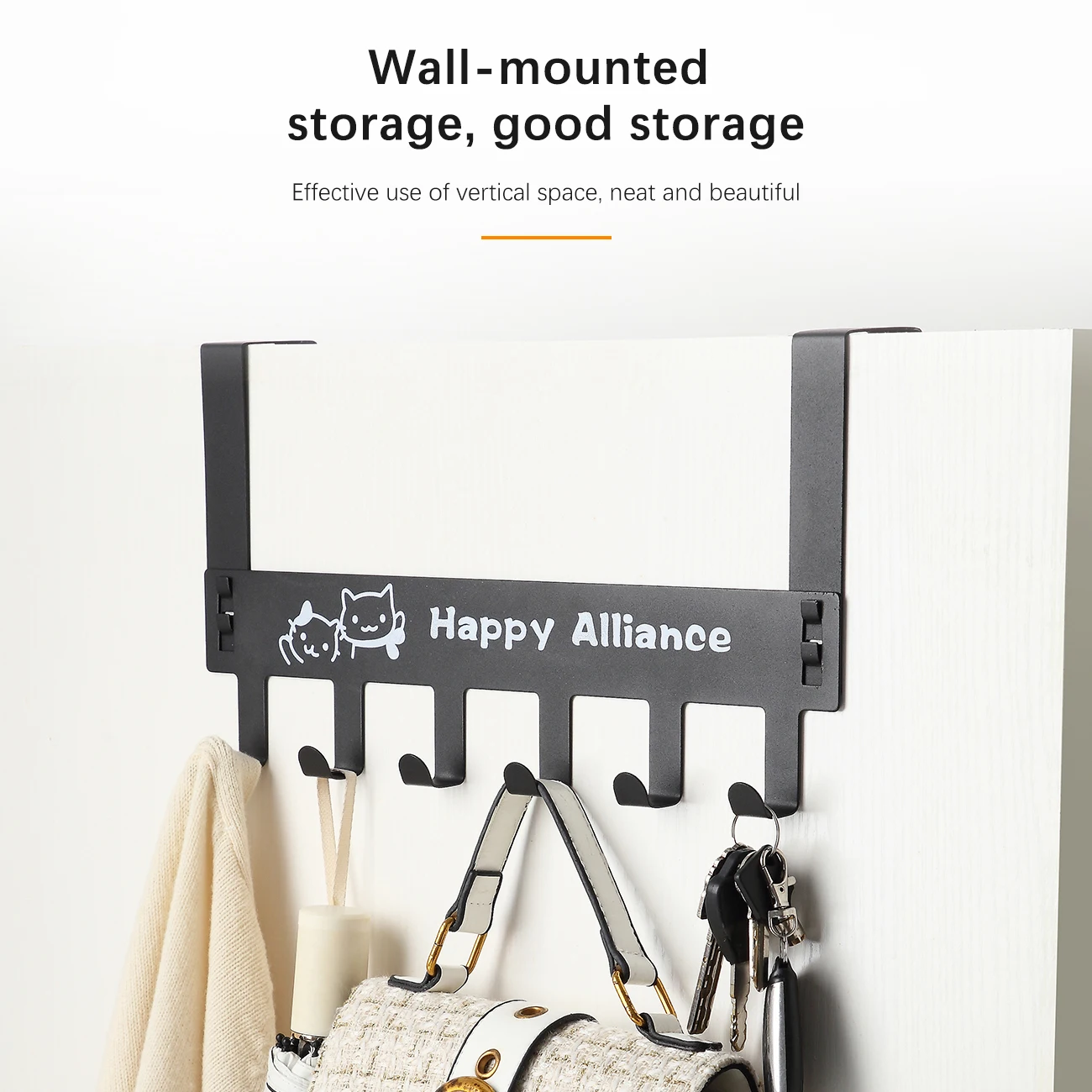 

Настенная вешалка для одежды, крючок для пальто без гвоздей, креативные крючки для ключей и сумок