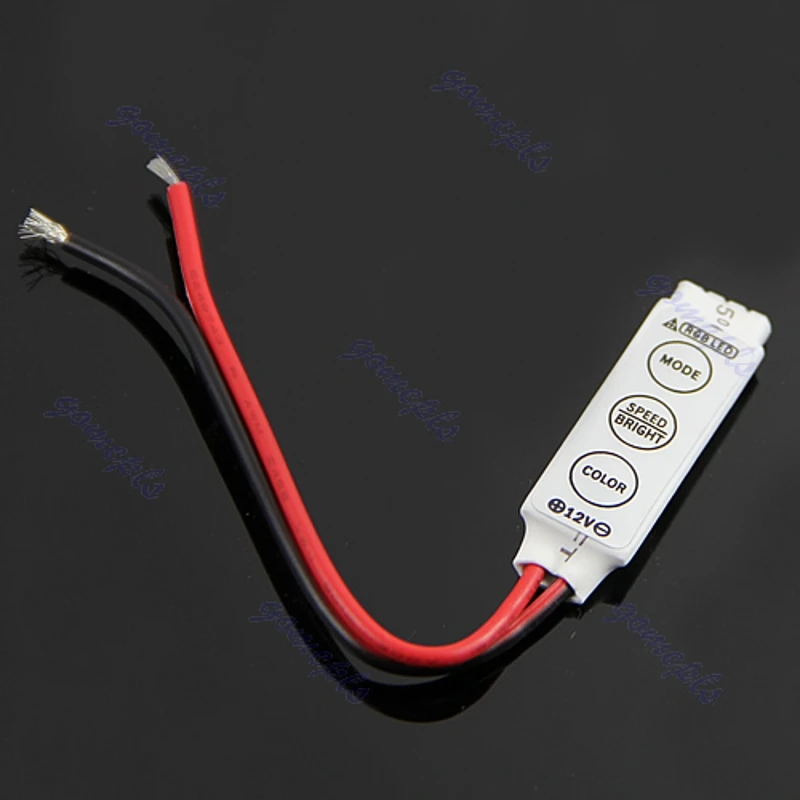 

LED 3 Keys IR Remote Controller Wireless For 3528 5050 RGB SMD Strips New