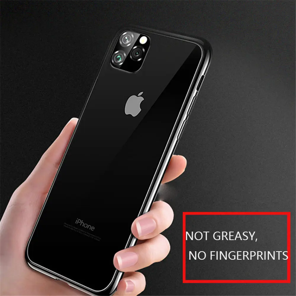 Lovebay прозрачный гальванический для iPhone 11 чехол прозрачные телефонные чехлы для iPhone 11 Pro Max Твердый Мягкий ТПУ силиконовый чехол