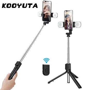 

Wireless Bluetooth Selfie Stick Tripod With Remote Control Dual Fill Light Selfie Monopod Stand For iPhone Android IOS Xiaomi