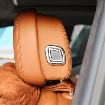 

ABS Chrome Head Pillow Adjustment Button Cover Trim For Maserati Lavante 2016 Set of 4pcs Car Styling