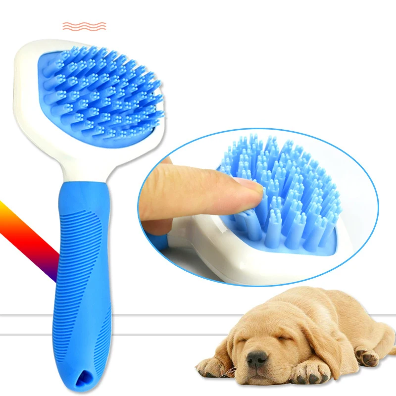 

Pet Bath Brush Dogs Cats Super Soft Silicone Grooming Massage Shower Shedding Comb Self Hair Removal Cleaning Slicker Brush