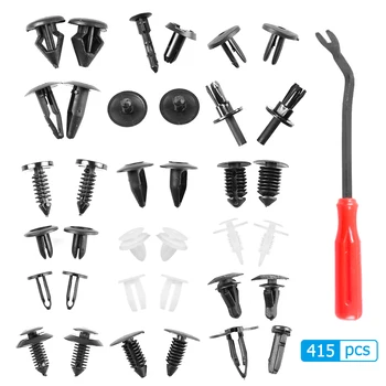 

415pcs Mixed Car Clips Bumper Rivet Easily Installation Door Trim Panel Fastener Personal Car Elements Puller for Ford