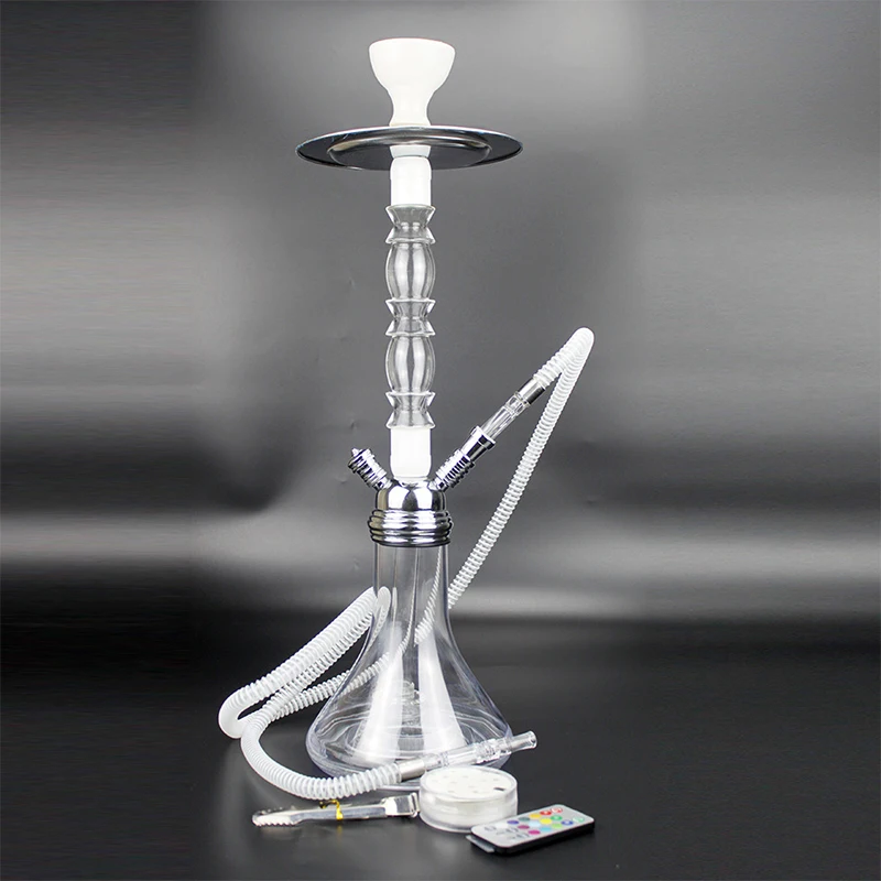 

Arab Acrylic Hookah Portable hookah Shisha Set With led light Factory retail Sheesha Drop Shipping Bar KTV Smoking Accessories