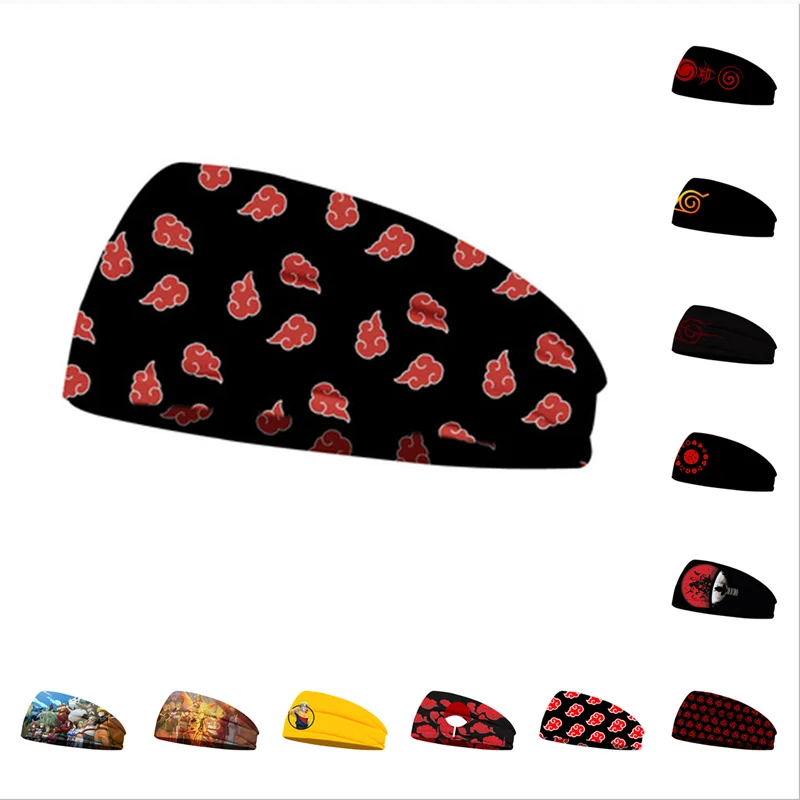 

Anime Ninja Cosplay print headbands for men and women fashion simple headbands tie-dyed geometric cartoon headbands