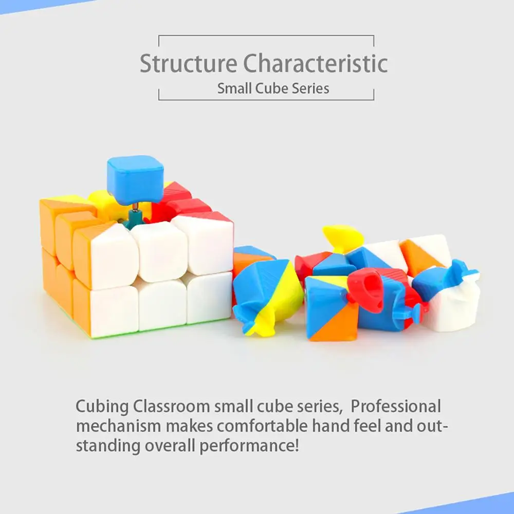 Новое поступление 5 шт./компл. Cubing класс MF9304 мини 3x3 волшебный куб флуоресцентная шестицветная Подарочная коробка серия