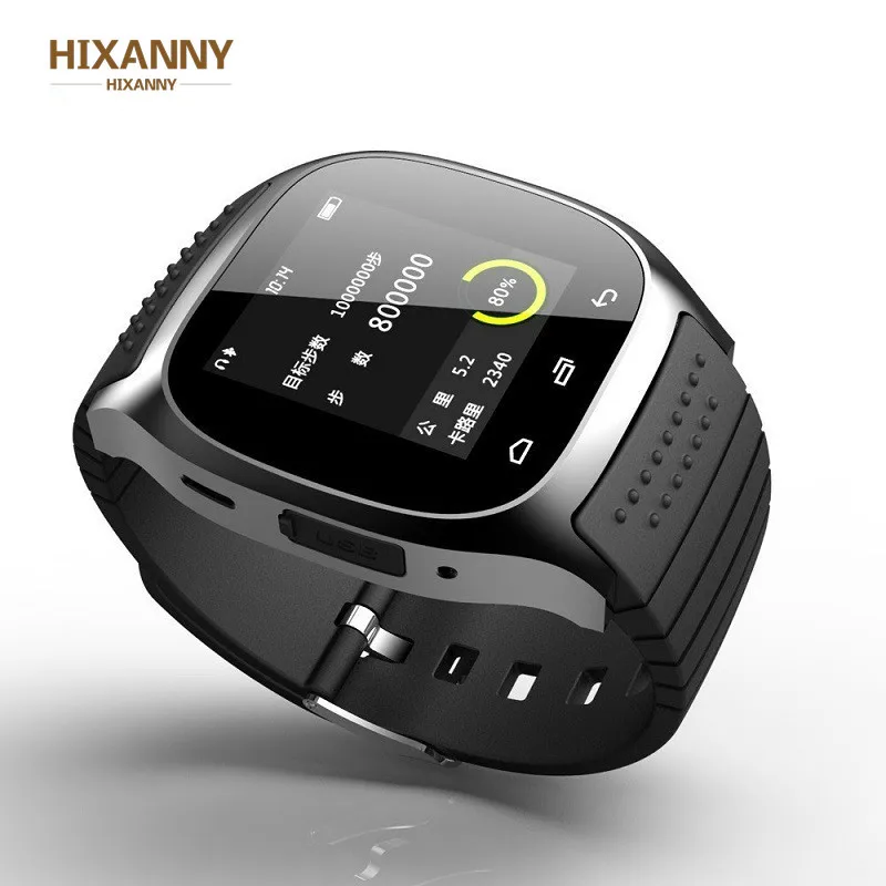 Горячая Распродажа Bluetooth спортивные Bluetooth умные часы Роскошные наручные часы M26 с циферблатом SMS напоминают шагомер для IOS Android PK U8