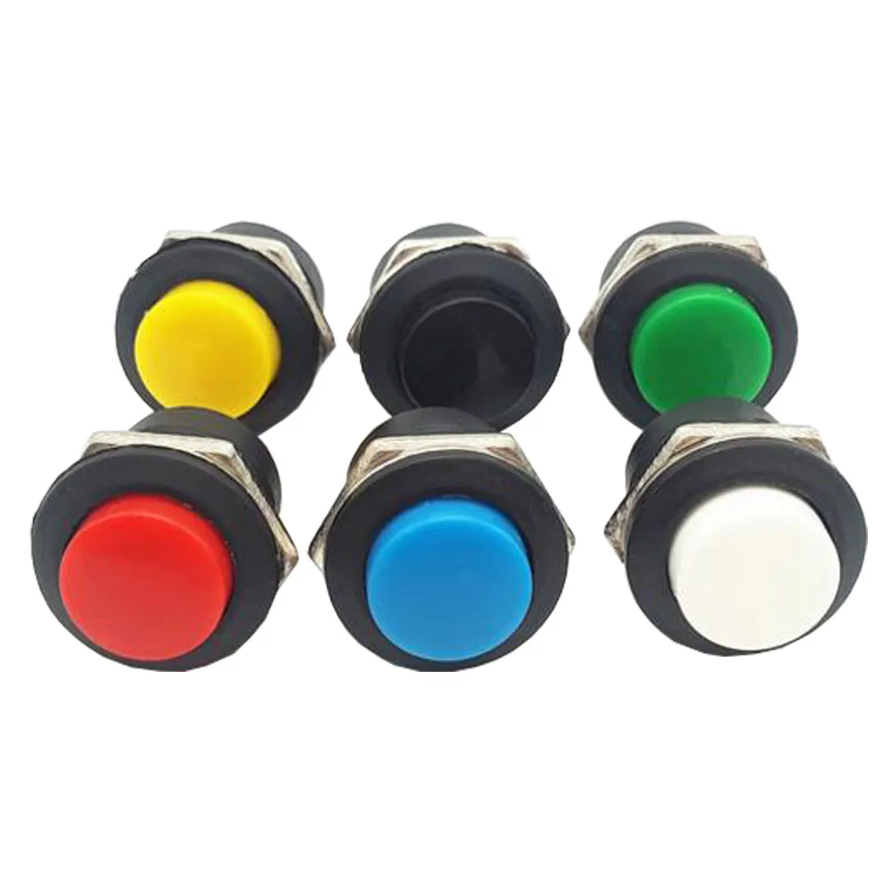 1 шт. встроенный кнопочный переключатель SPST без красного черного белого желтого