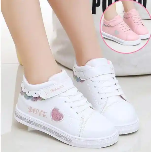 White tennis shoes for little girls Clearance