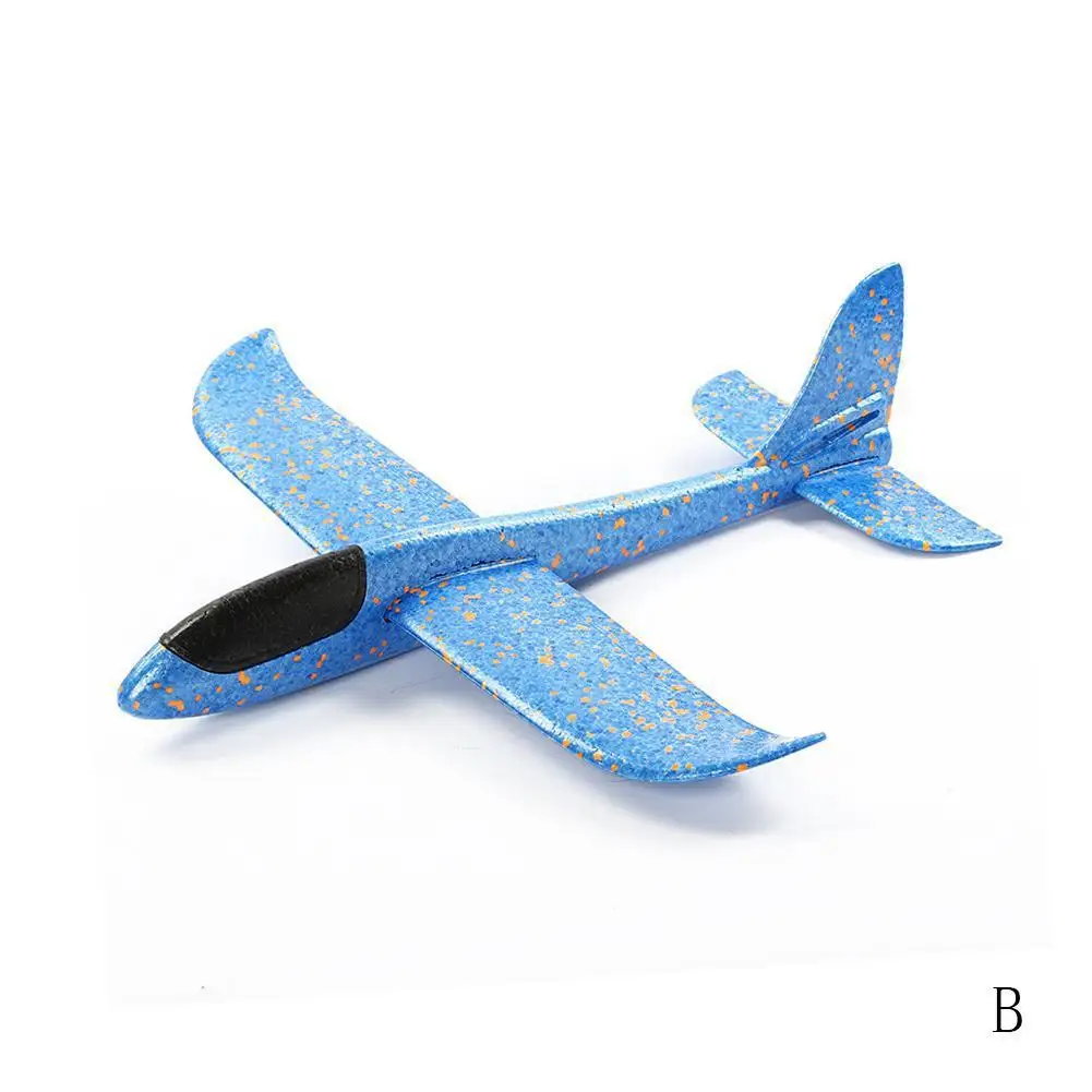 Ручной бросок самолет летающий планер самолеты EPP самолет из пеноматериала модель вечерние сумки наполнители детские игрушки открытый запуск игры игрушки 37or 48 см - Цвет: 48CM