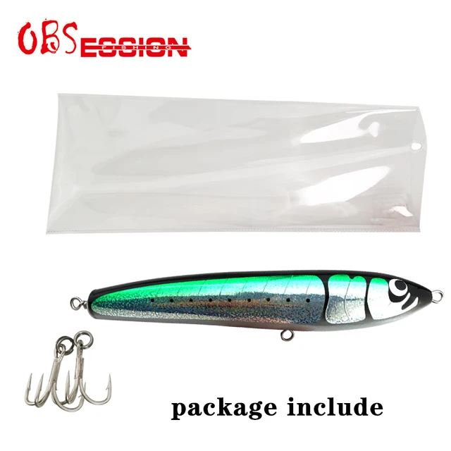 65g90g120g140g Trolling Wood Stickbait Pencil Popper Tuna Boat Fishing Lure Topwater Long Casting Wobbler Carp Artificial Leurre D
