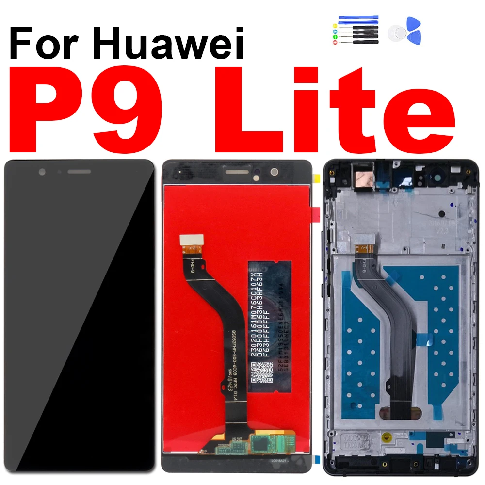 

For Huawei P9 Lite Display Touch Screen Digitizer LCD Assembly for Huawe P9 Lite 2017 VNS-L21 Screen Frame Repair Replacement