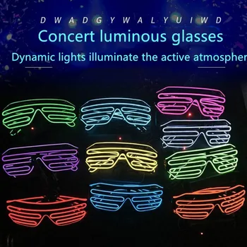 

New monochrome neon LED light-emitting blinds El wire glasses light-emitting glasses ball club bar party festival atmosphere pro