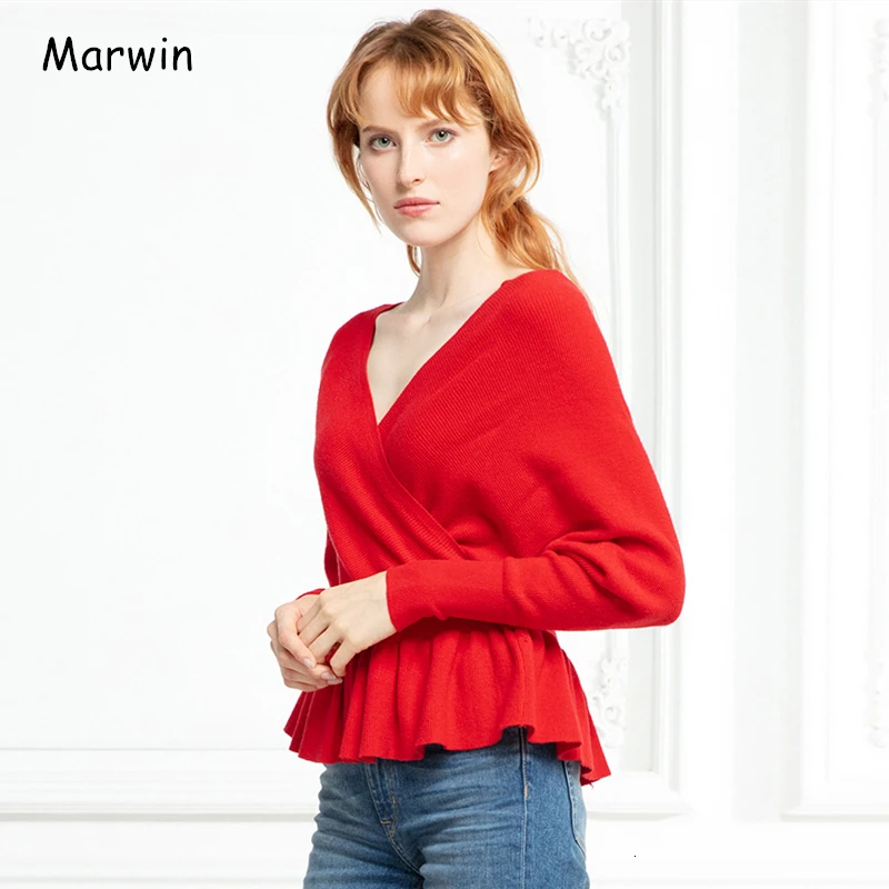 

New Spring 2019 New Spring and Autumn Strong Street Neck Crusade Women's Sweaters