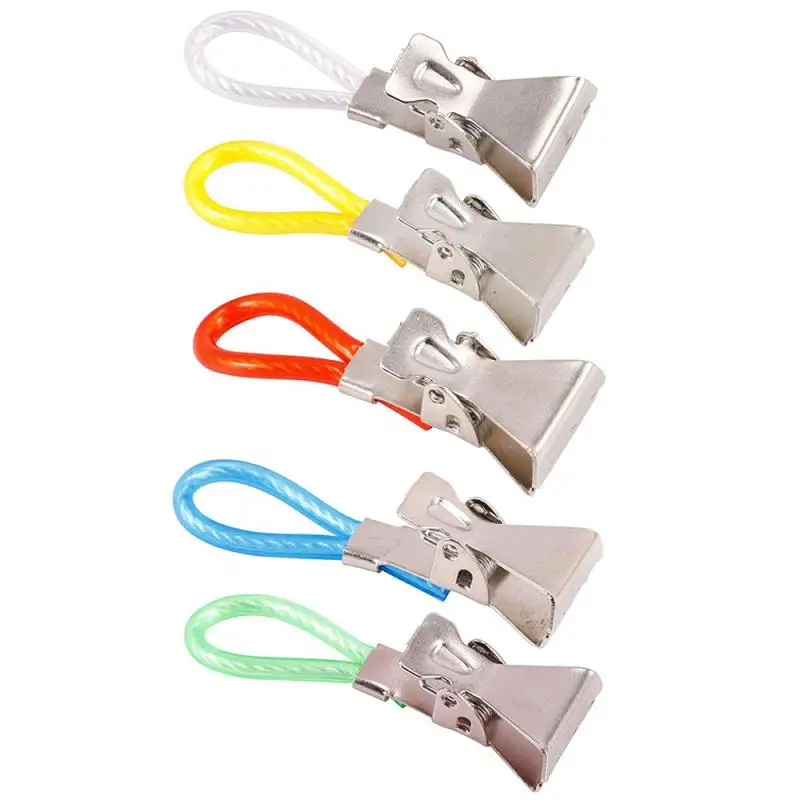 5 unids/lote pinzas toalla de té pinzas Clip en ganchos bucles mano perchas para toalla colgando ropa clavijas organizador de baño