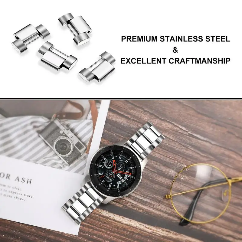Ремешок из нержавеющей стали для samsung Galaxy Watch 46 мм gear S3 Frontier, классический ремешок для часов, полированный ремешок, браслет