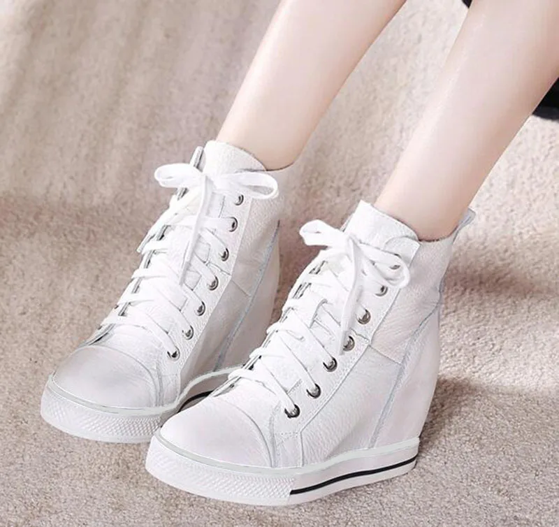 KNCOKAR/Новинка года; стильные всесезонные модные маленькие белые туфли; обувь из натуральной кожи с круглым носком и застежкой