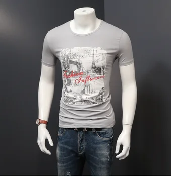 

Summer new women's street letter characters print loose short-sleeved T-shirt 6430