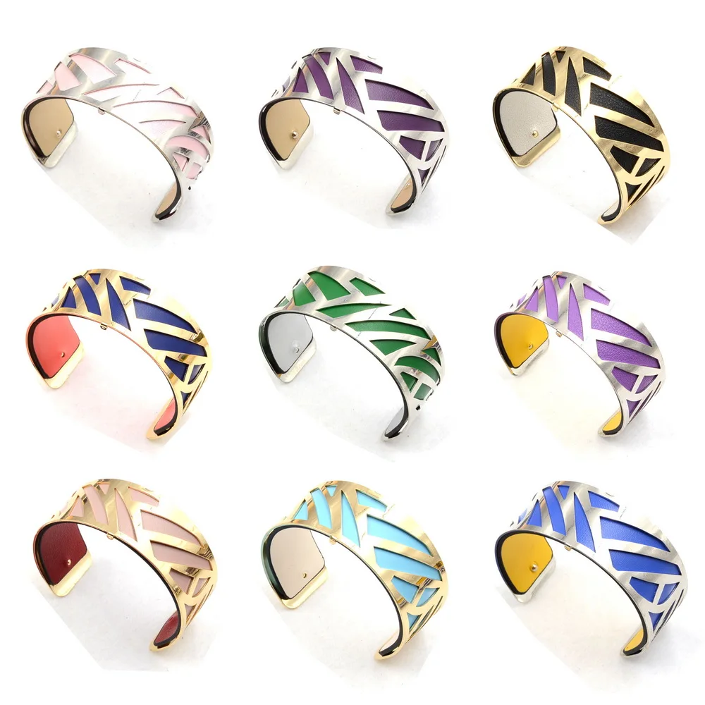 

25mm Jesus Reversible Leather best friend bangles hollow design cuff manthette wide bracelets jewelry francais pulseras de mujer