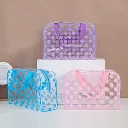 Women Waterproof Storage Bag PVC Toiletries Organizer Cosmetic Transparent Make Up Wash Bag Portable Travel Storager Box