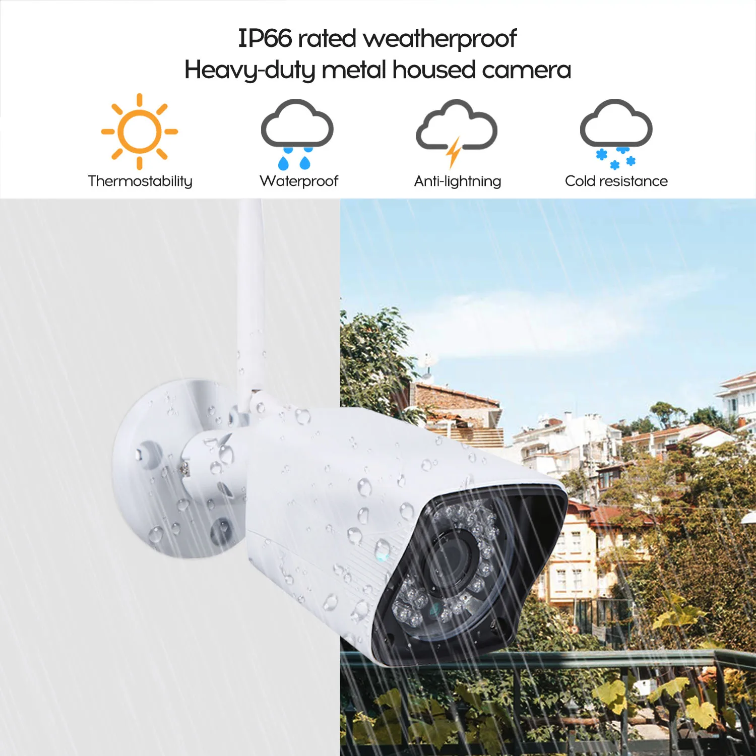 NVR 4CH 1080P видео рекордер Домашняя безопасность 2 шт. IP камера CCTV безопасности Беспроводная система видеонаблюдения Комплект для улицы