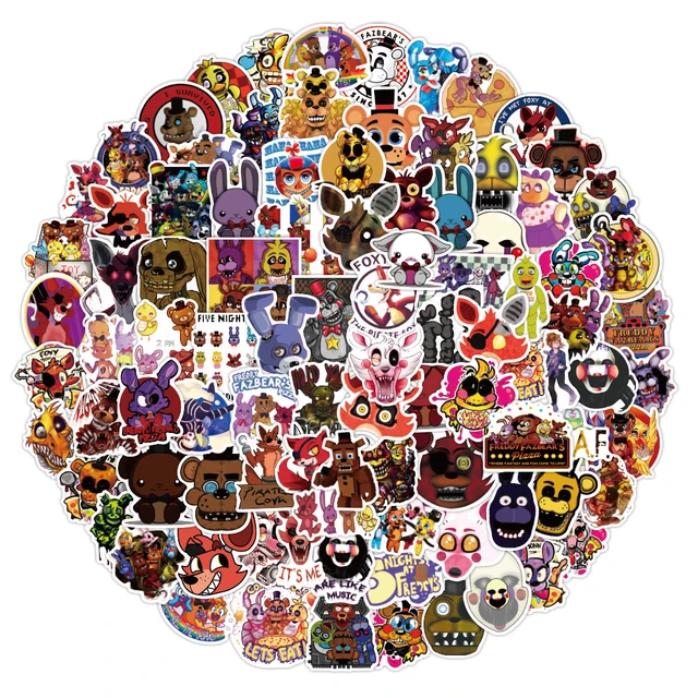 50pcs FNAF Stickers Anime Five Nights At Freddy's Animal Bear Foxy