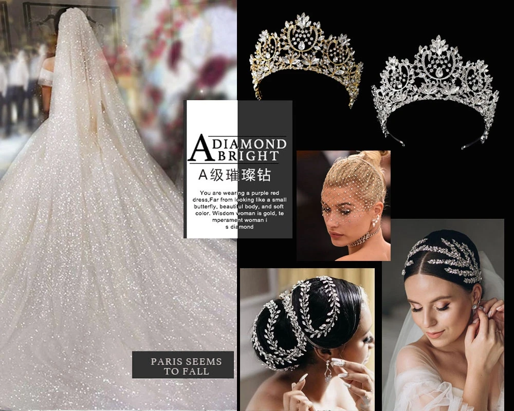Acessórios de Cabelo Faixa de Cabelo Coroa de Prata Moda Casamento Macio Diamantes Nupcial Tiara Strass Bandana Feminino Headpiece A435 9 Computers & Electronics