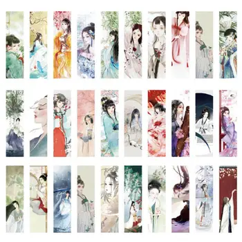 

30pcs Beautiful Girl Bookmarks Paper Page Notes Label Message Card Book Marker School Supplies Stationery