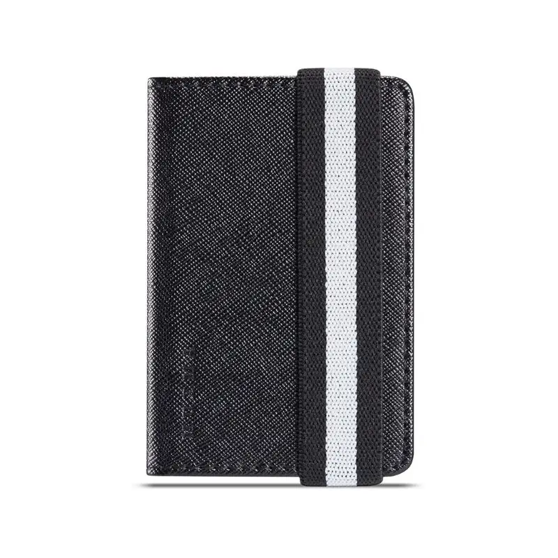 

RFID Blocking Adhesive Genuine Leather Credit Card Pocket Sticker Pouch Holder Case for Cell Phone C90E