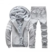 Для мужчин мужской толстовки Moletom Infantil Menino, теплые леггинсы из плотного бархата с Сплошной Костюм Для мужчин куртка с капюшоном+ штаны, комплект из 2 предметов спортивная одежда размера плюс 4XL