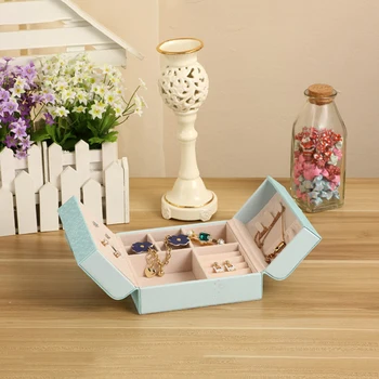 

Multifunction Jewelry Organizer Display Travel Jewelry Case Boxes Portable Jewelry Box Button Leather Storage Jewelers