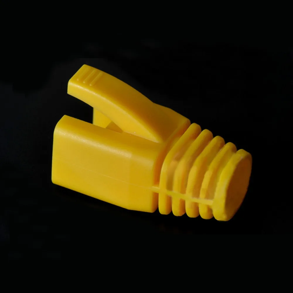 Защитный чехол с крышками RJ45 Cat6a Cat7 оболочка сетевые разъемы кабеля Ethernet цветной
