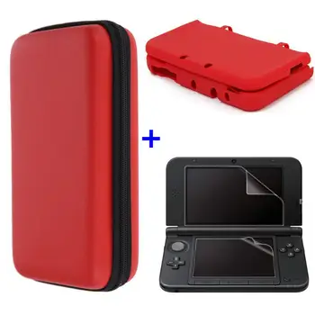 

Protector Hard Travel Carry Cover Pouch bag Touch Film Screen Guard Silicone Case For Nintendo NEW 3DS LL XL New 3DSLL 3DSXL