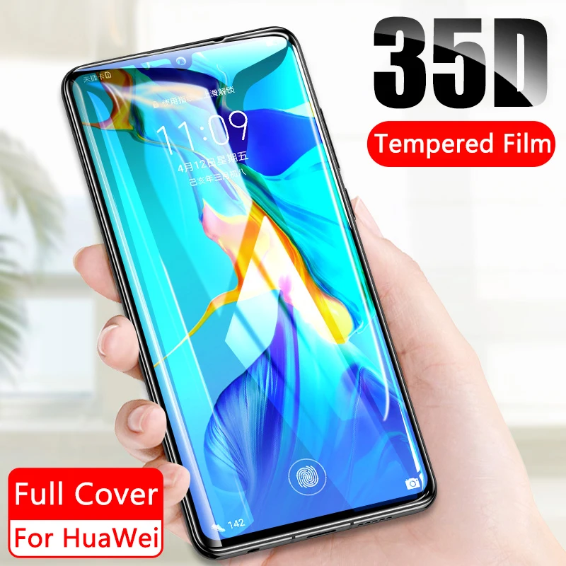 35D защитное стекло с полным покрытием для Huawei P30 P20 P10 Lite Pro закаленное Honor 10 9