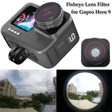 Fisheye Lens Camera Kit per Gopro Hero 9 Black Vlog Shooting Sport Camera Lens Filter per Gopro 9 accessori per obiettivi per fotocamere