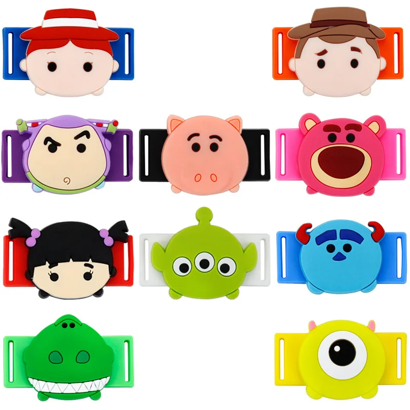 

50pcs/lot Disney Cartoon Shoelaces Buckle Shoelace Winder Silicone Buckle Shoelaces Accessories DIY Sneaker Kits Shoe Decoration