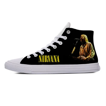 

Men's Casual Shoes Rock Band Nirvana Hot Cool Popular Casual Canvas Shoes Amazing Classic Breathable Shoes for Men Women