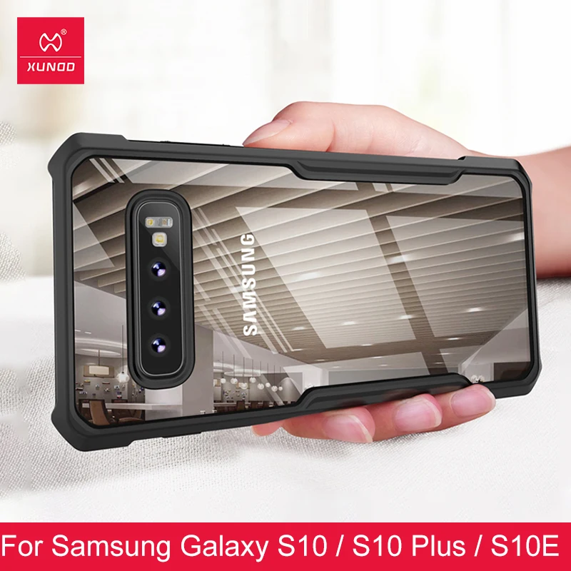 Ударопрочный чехол для Samsung S10 Plus S10E XUNDD подушки безопасности бампер кольцо