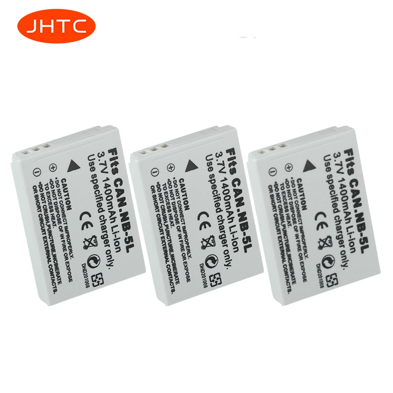JHTC 1400 мА/ч Камера запасные Батарея NB 5L для Canon SX200is SX210IS SX220HS SX230HS CB 2LXE выстрел S100 S110