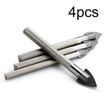 

4x6/8/10/12mm Ceramic Tile Marble Glass Carbide Tip Drill Bit Set Kit Tool Part