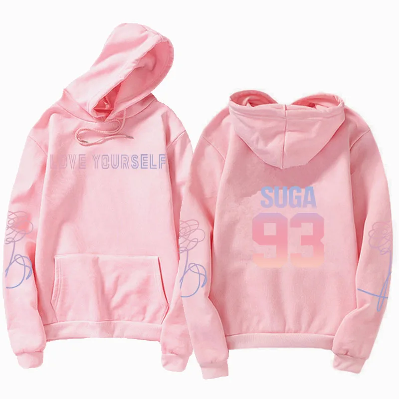  jungkook Unisex hoody kpop suga93 hoodies love KPOP weatshirt love yourself KPOP hoody sweatshirt h