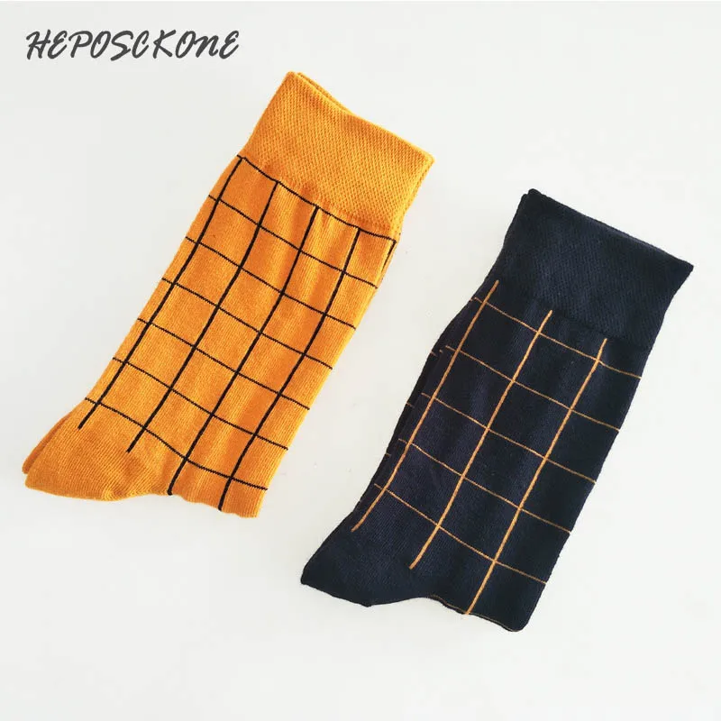 

Japanese Style Harajuku Plaid Patterned Socks For Men Gifts Streetwear Hip Hop Funny Socks Men Calcetines Skarpetki Hombre Sox