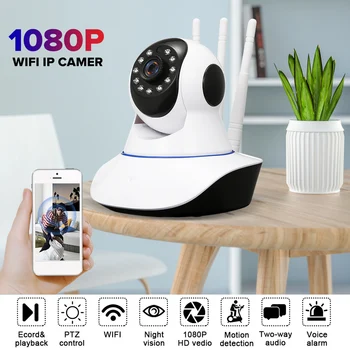 

1080P Wireless WIFI IP Camera Home Indoor Security Monitor Smart Network Video System Two Way Audio / Night Vision / PTZ / APP
