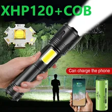 

XHP120 Most Powerful Led Flashlight 18650 XHP90 High Power Tactical flash light USB Rechargeable Zoom Led Torch Camping Lantern