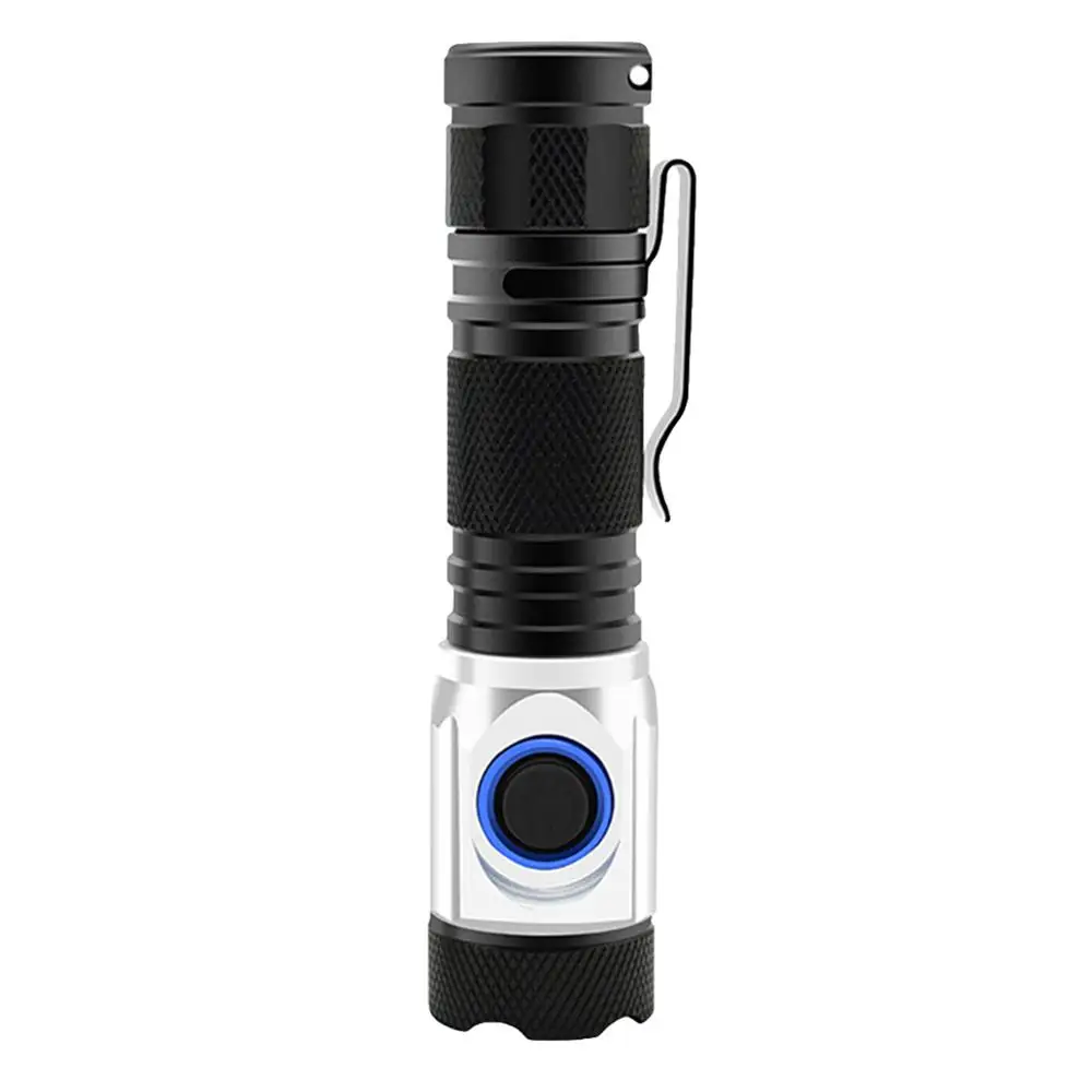 white lights Светодиодный Многофункциональный фонарик с usb-зарядкой, мини-фонарик, набор водонепроницаемых фонарей для верховой езды, наружные дорожные фонари 35A7 - Цвет: white lights