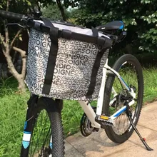 Корзина для горного велосипеда, передняя корзина, складная корзина для велосипеда из алюминиевого сплава, парусиновая складная корзина для велосипеда, корзина для велосипеда, тканевая корзина