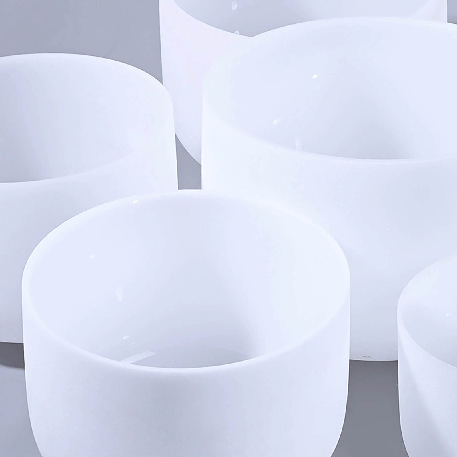 CVNC Chakra Tuned Set of 7pcs 8-12 inch Frosted Quartz Crystal Singing Bowls CVNC Chakra Tuned Set of 7pcs 8-12 inch Frosted Quartz Crystal Singing Bowls