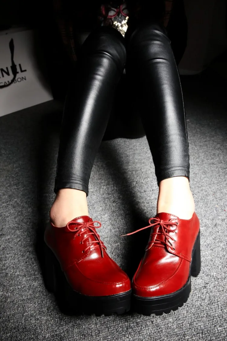 Модные женские весенние туфли тонкие туфли на высоком каблуке туфли на платформе с толстым каблуком черные женские ботильоны на высоком каблуке Осенние