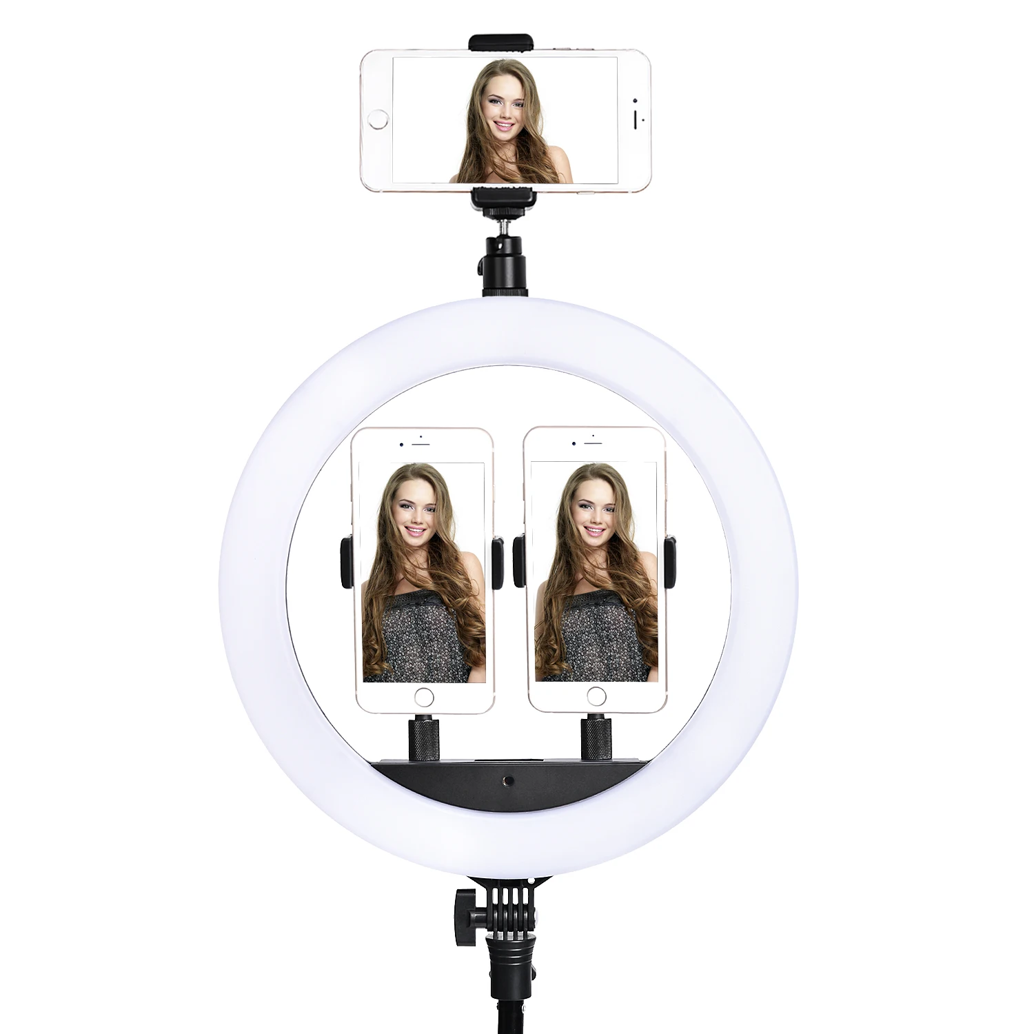 H38f2f317981a451e85fa66d90804c193b fosoto LED Ring Light Selfie Photo Photography Lighting Ringlight lamp With Tripod Stand For Photo Studio Makeup Video Live Show