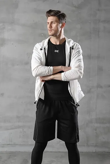 

4Pcs/Sets Men's Sportswear Quick Dry Running Sets Clothes Sports Joggers Training Gym Fitness Tracksuits Running Set